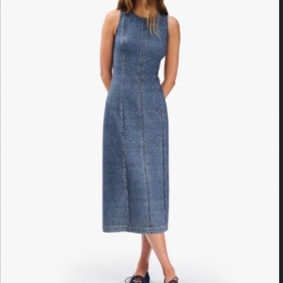 rag & bone Blue Denim Midi Dress - Picture 1 of 1